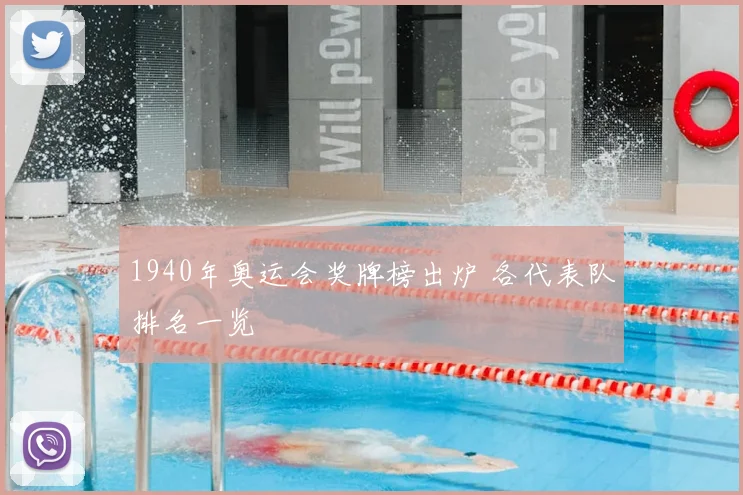 1940年奥运会奖牌榜出炉 各代表队排名一览